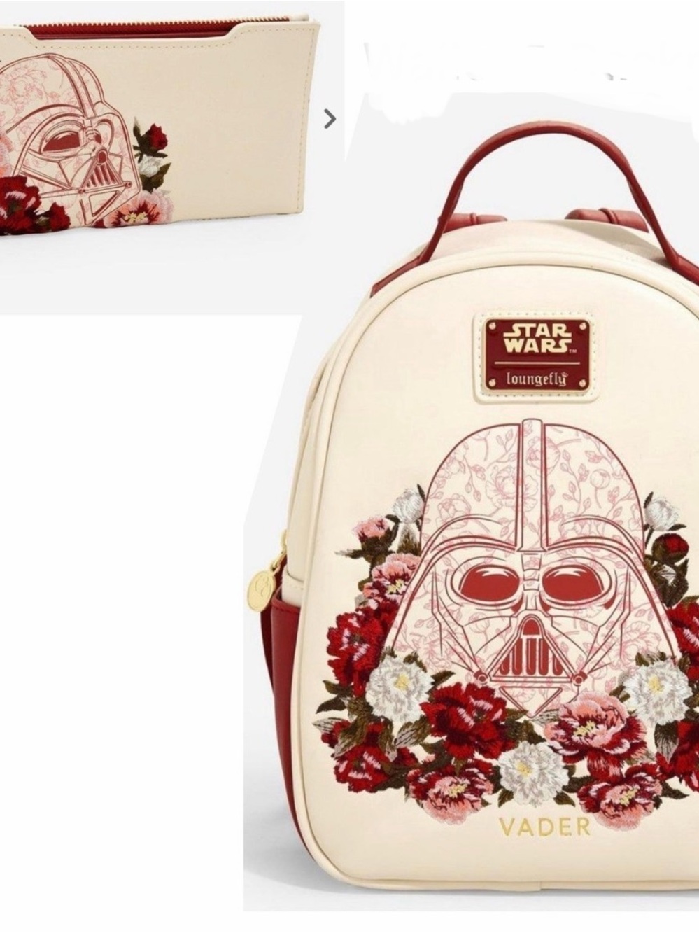 Loungefly Star Wars Vader Floral Mini Backpack & Wallet